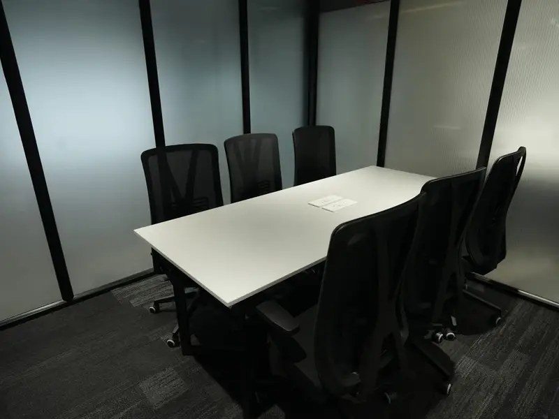 Glass meeting room in Spunic Kondotty coworking space