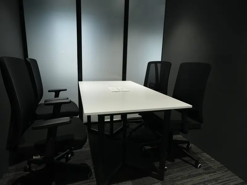 Meeting room with frosted glass at Spunic Kondotty coworking