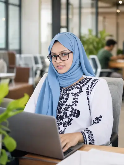 Spunic community member at a shared workspace